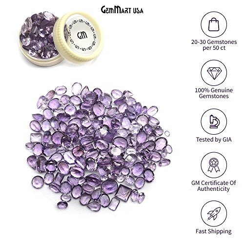 Wholesale 50cts Mix Amethyst,Loose Faceted Stones, Amethyst Mix Gemmartusa Loose Gemstone(AA-60001) - Thumbnail 7