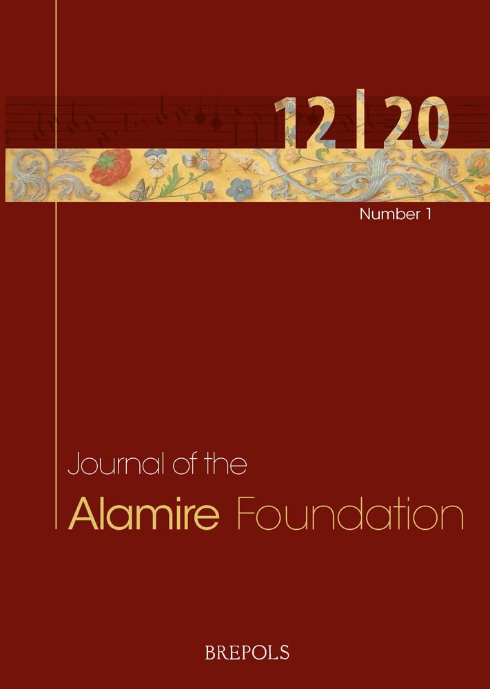 Journal of the Alamire Foundation volume JAF 12/1 reliure papier