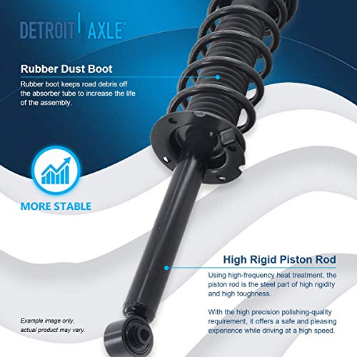 Image of Detroit Axle - 2pc Rear Struts for 2004-2008 Acura TL, 2003-2007 Honda Accord, 2 Struts & Coil Spring Assembly 2005 2006 Replacement Quick Install Ready Strut Shocks Assembly
