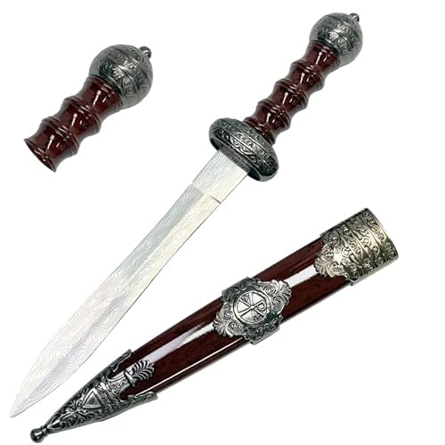 Gladius Roman Sword Replica Carbon Steel Blade Display Silver not Sharp 11.8 in