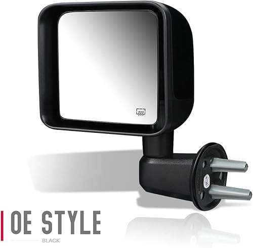 Miniatura 3 de DNA Motoring OEM-MR-CH1320393 - Espejo retrovisor plegable con calefacción, ajuste de potencia, compatible con Wrangler JK 2015-2017Wrangler 2018