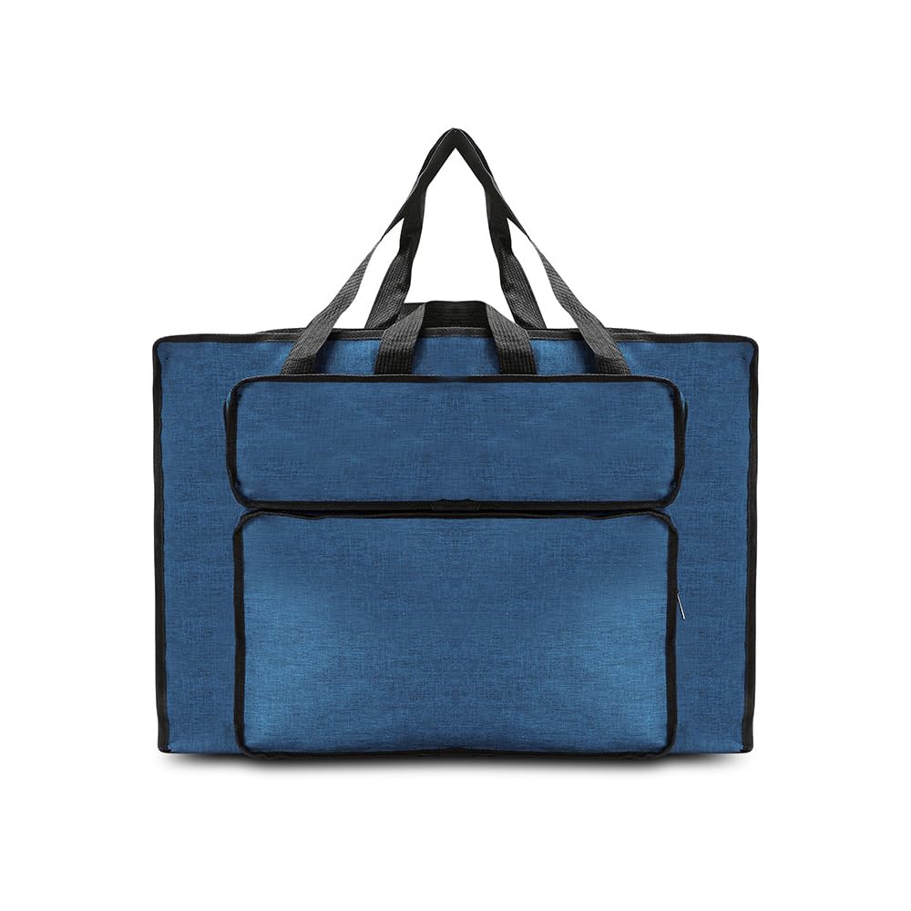 Oaygat A2 Art Portfolio Bag Carrying Storage Case for Artwork Poster Sketching and Drawing Weather-Resistant A2 Student Portfolio Drawing Painting Sketch Project Folder Bag(Blue) — image 1