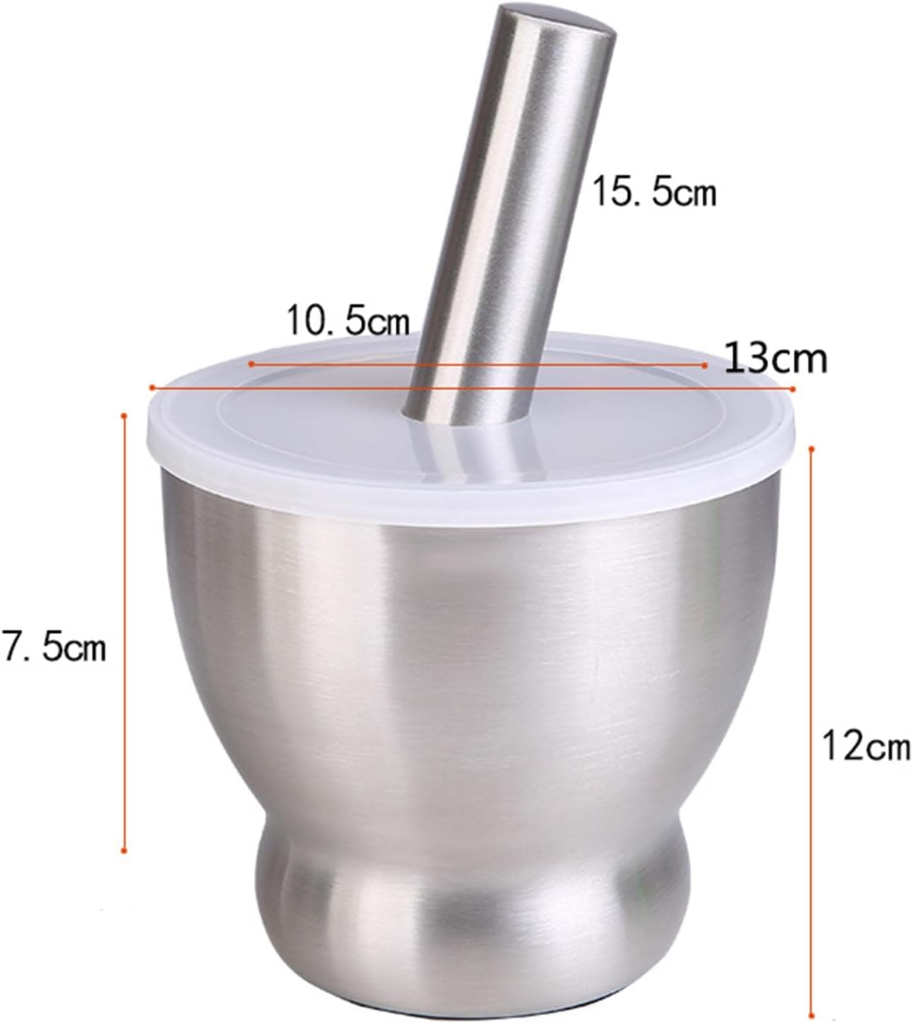 304 Stainless Steel Set Spice Grinder with Silicone Lid Spice Crusher Pill Grinder Pestle and Mortar