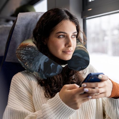Almohada cervical de espuma viscoelástica U para viaje miniatura 5
