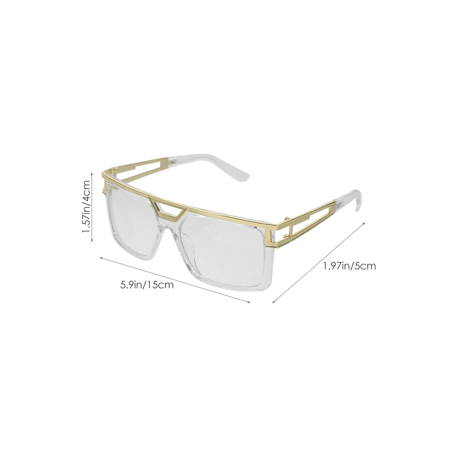 Beavorty Retro Metal Sunglasses Trendy Hip-hop Glasses Men's Women's Festival Shades