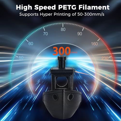 Image of IEMAI PETG Filament 1.75mm Bundle 5kg, Black+White 5Pack (1kg /Spool) 3D Printer Filament 30-300mm /s Printing Compatible with Bambu Lab, AMS, AMS Lite, Dimensional Accuracy + /- 0.02mm