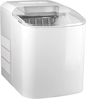 Máquina de Hielo Máquina automática for hacer hielo en encimera, portátil, de 26 libras, máquina for hacer cubitos de hielo for electrodomésticos, color blanco Máquina de Hielo de Encimera