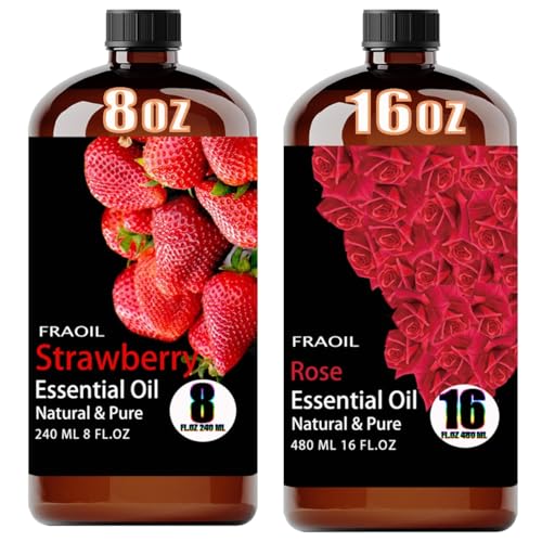 Aceite Esencial de Fresa y Rosa 8 y 16 Fl Oz para Difusor