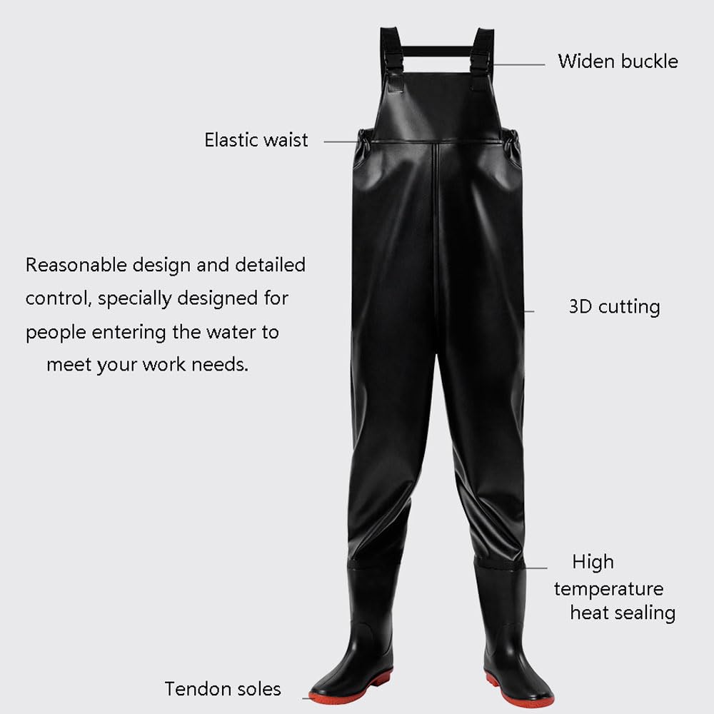 Vadeadores de Pecho de Caza de Pesca,Pantalones de Vadeo para la Cintura,Transpirables de Pesca,Vadeadores de Pesca con Mosca,Transpirables,Impermeables,para Adulto Adolescente(75s)