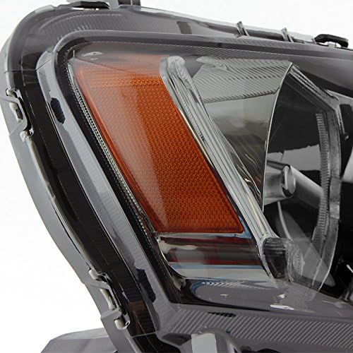 AKKON - For Black Smoke 08-17 Lancer 08-15 Evolution Headlights Front Lamps Direct Replacement Left + Right