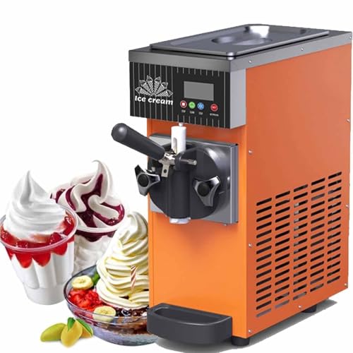 Commercial Soft Serve Ice Cream Machine - 4-8KG h Output 750W LED Display Countertop Ice Cream Maker for