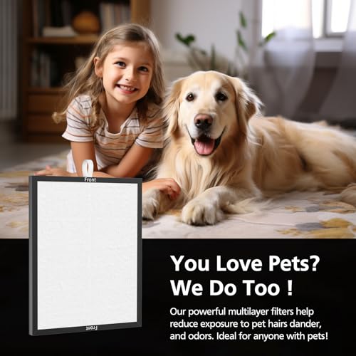 Image of 2 Pack TL2867 Filter Replacement Compatible with MOOKA TL2867 Air Purifier for Home Large Room 1650ft Filter for Pets Smoke Dust Pollen Dander Odor PM2.5 For Bedroom