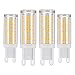 G9 LED Bulb,LED G9 Bulb Dimmable, 75W Halogen Bulb Equivalent, 7W LED G9 Bulbs, G9 Bi-pin Base, 730LM, AC120V, Warm White 3000k (4-Pack)