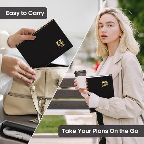 Academic Planner 2026-2027, Weekly and Monthly Calendar Planner Book, July 2026 – June 2027, Hardcover Organizer with Tabs, Perfect for Teachers, Students, Women & Men, A5 (6.4" x 8.5") - Black - Image 7