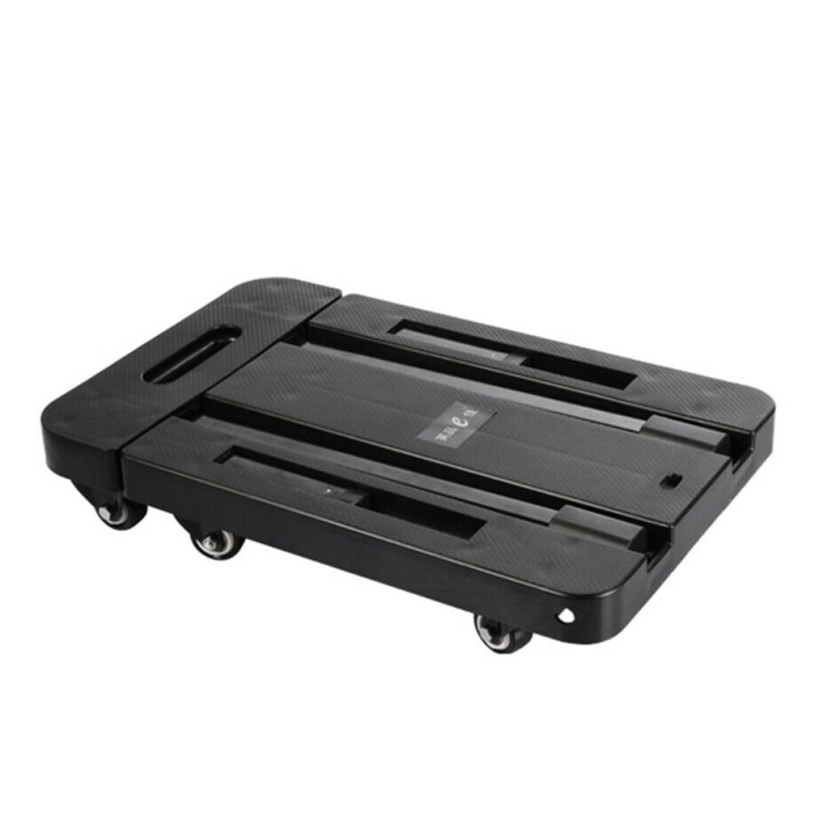 Carrito plegable de oficina Housoutil con ruedas silenciosas y plataforma compacta negra