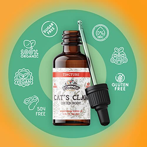 Florida Herbs MADFS-643 Cats Claw Tincture, Cat'S Claw Extract Alcohol Free Herbal Supplement Drops thumb #3