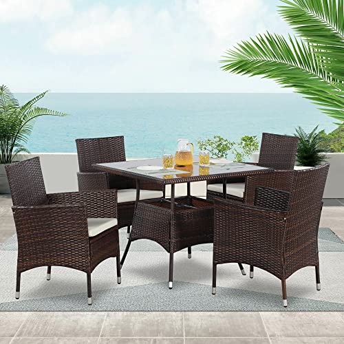Buy Wisteria Lane 5Piece Wicker Outdoor Table and Chairs, Patio Dining