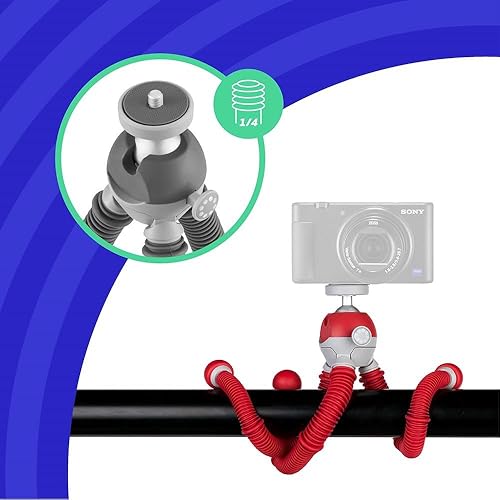 Miniatura 6 de JOBY GripTight - Soporte para teléfono inteligente 360, compacto y duradero con rosca de 14-20 pulgadas y soporte de zapato de doble accesorio,