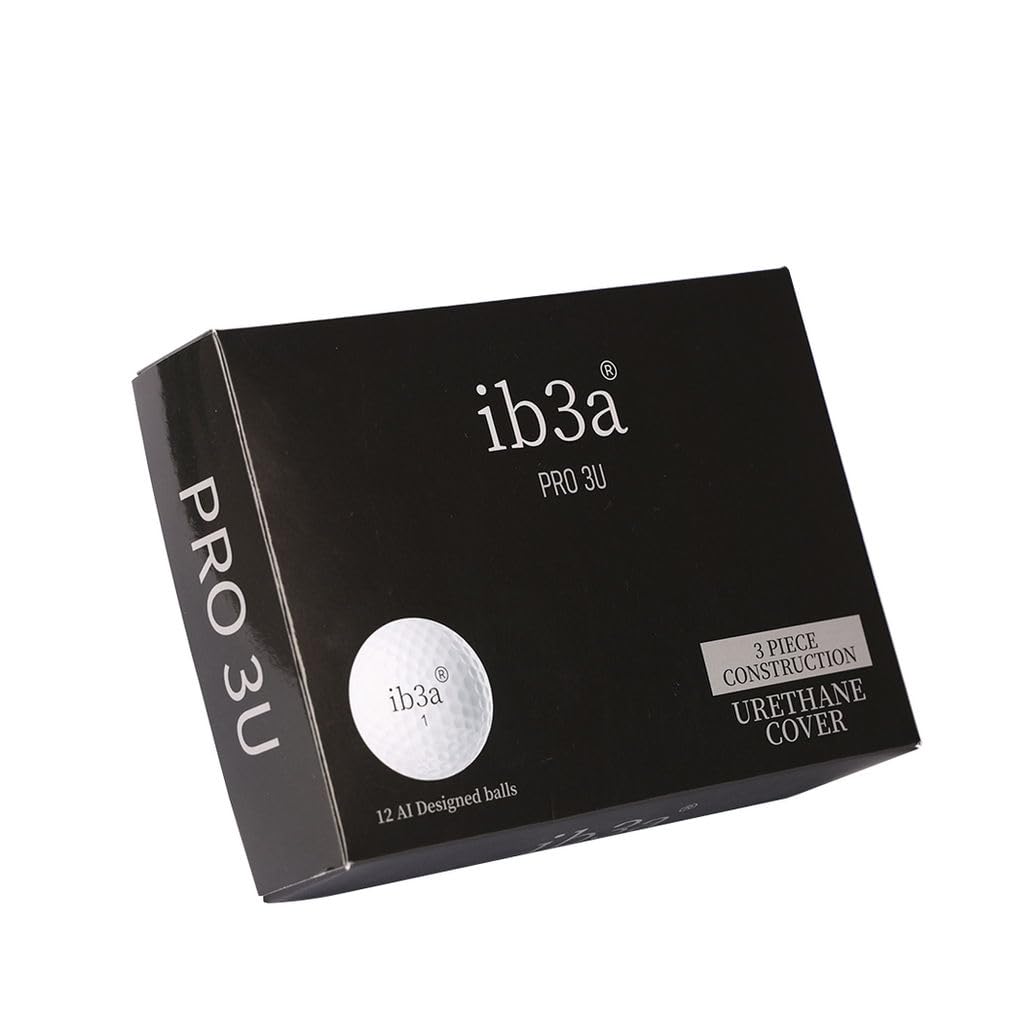 ib3a PRO 3U Golf Balls, Premium Tour Performance, Maximum Distance, Ultra-Soft Feel, Tour-Level Control & Spin, 3-Piece Urethane Cover, Designed for Serious Golfers