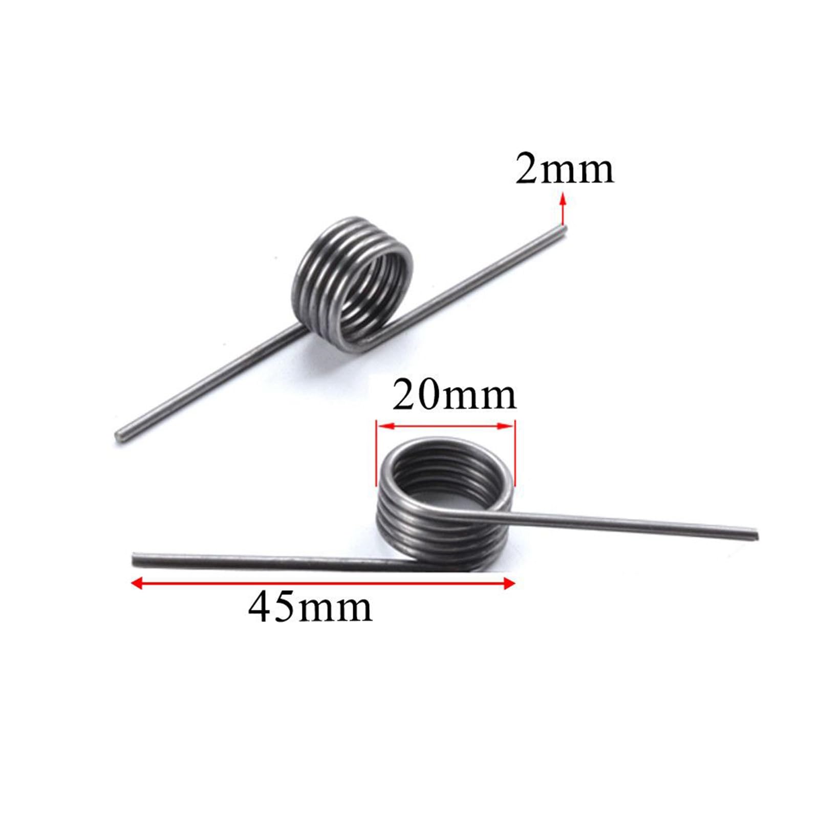 5er Set V-förmige Torsionsfedern Aus Federstahl, 2mm Drahtstärke – Für Reparaturen Und DIY