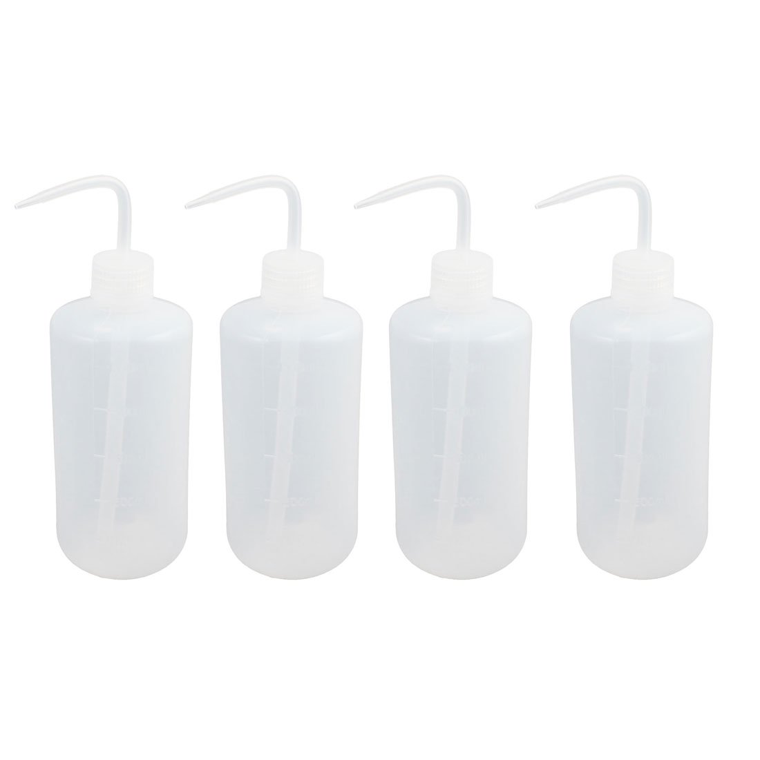 sourcing map 4pcs LDPE 500 ml Economía Lavado de Botellas de compresión