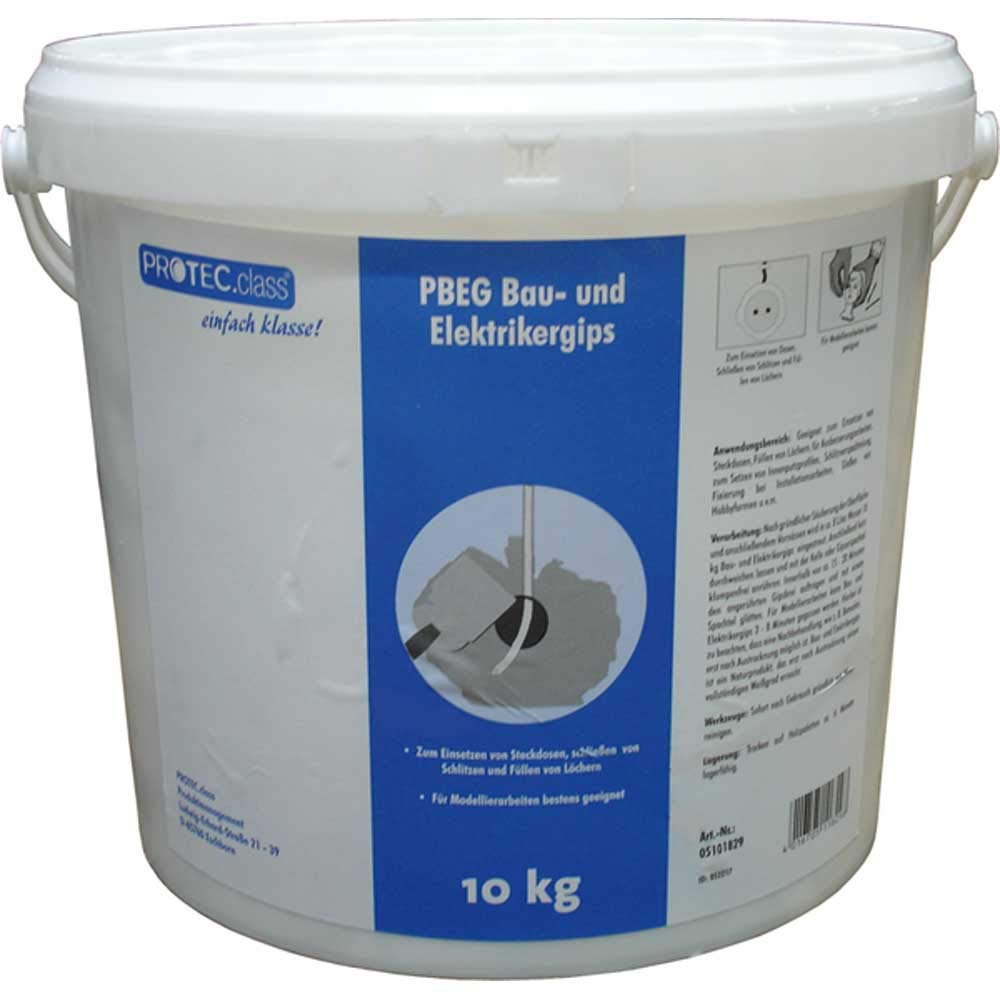 Bau- & Elektrikergips 10kg Eimer PROTEC.CLASS PBEG