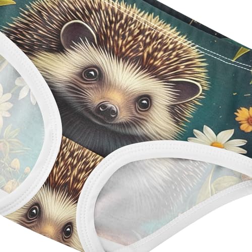 Girls Underwear Toddlers 2t Cotton Panties for Girl Animal Kids Briefs Undies Cute Hedgehog Flowers4