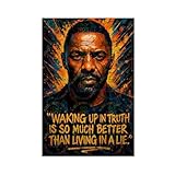 TONITOTA Actor Idris_Elba Home Bedroom Decor Poster | Famous Inspirational Quotes | Unframe 12x18inch