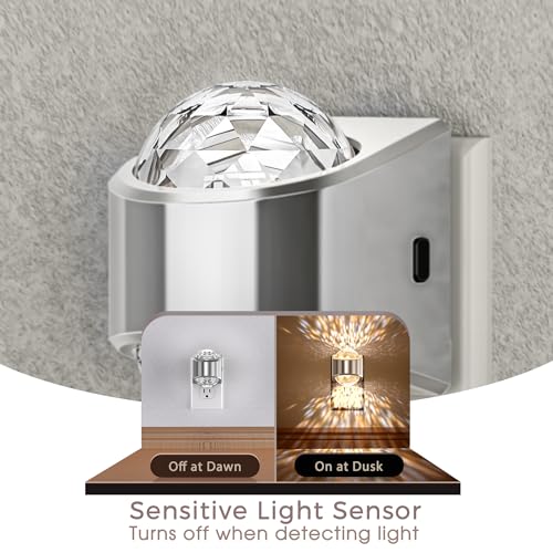 Image of Briignite Night Light Plug into Wall, Color Changing Night Light for Kids, 3CCT Diamond Design Nightlight Projector, Dusk to Dawn Sensor for Nursery Bathroom Bedroom Gaming Room Decor Gift