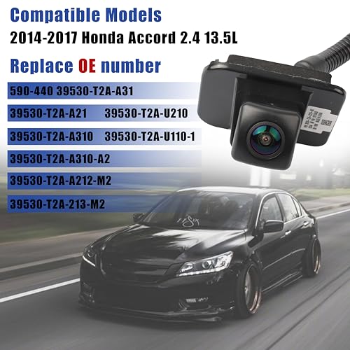 Image of No.39530-T2A-A31 Rear View Backup Reverse Parking Camera /Rear View Camera | Compatible with 2014 2015 2016 2017 Honda Accord Sedan EX-L Reverse Park Assist Camera Replace#39530T2AA21 39530T2AA31