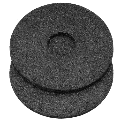 Teenyyou 2 Pcs 12" Black Floor Buffer Pads for Machine