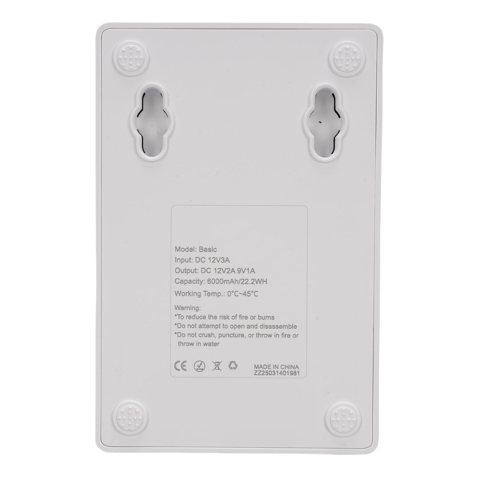 Wakects Alimentation sans Interruption 6000mAh, Bloc D’Alimentation DC de Secours pour Routeur Modem WiFi 5 Heures, 2 Ports DC avec Protection Contre Les Surcharges
