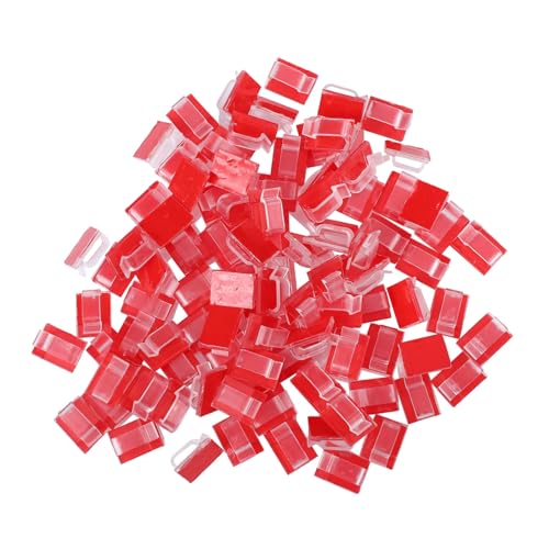 Balacoo 100Pcs Adhesive Cable Clips Transparent Tie Wire Holders for Cable Management Durable Organizer for Home Office Compatible with Smooth Surfaces