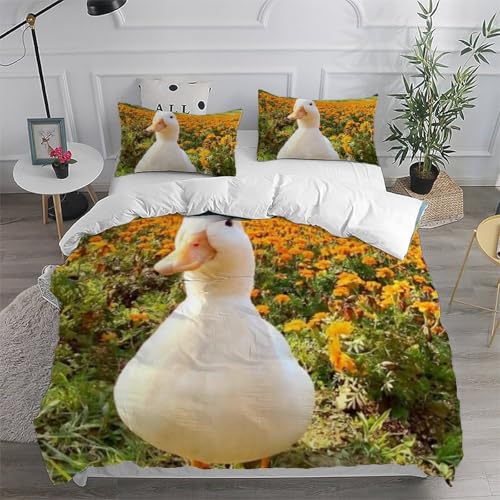 Housse de couette double finition premium impression 3D animaux en microfibre fine