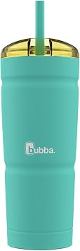 Bubba Envy S Insulated Stainless Steel Tumbler with Straw | cold up 18 hours | hot up 6 hours | Fits cup holders | Easy-to-clean | BPA-free, 24 fl oz 3.62 x 3.62 x 10.54 Inches - Teal