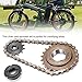 Alomejor Sprocket Chain Set, 22T Tooth Rear Freewheel + 38 Links Chain + 13T Tooth Sprocket Set for Modifying Your