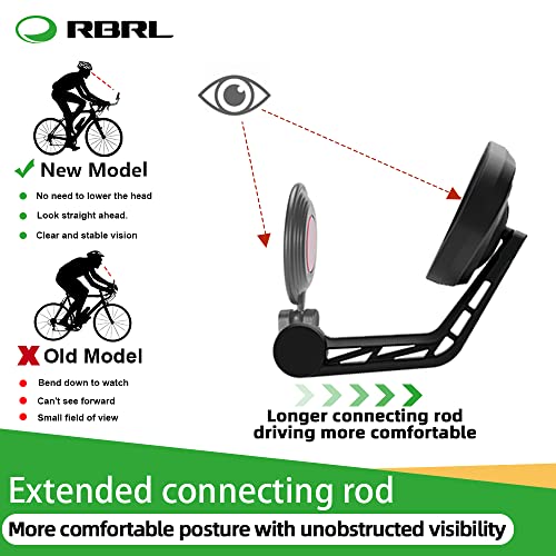 RBRL RM13E-1 New Bar End Bike Mirror, Rotatable HD Crystal Safety Bike Mirror Rear View Mirrors - Image 4
