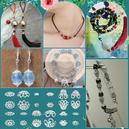 Capuchons de perles fleur en métal filigrane pour des bijoux raffinés
