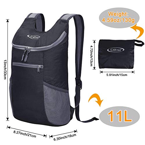 Mochila de senderismo plegable ligera 40L miniatura 5