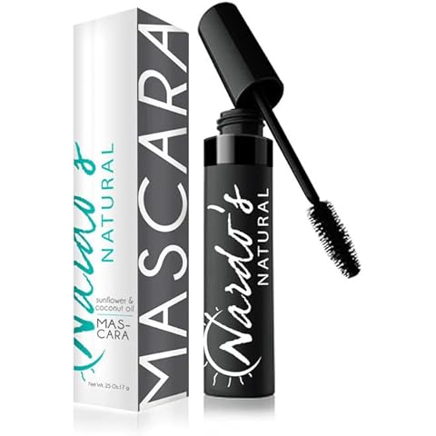 Nardo's Natural Black Mascara .25 Oz for Eye Makeup, Lash Voluminous, Long Lasting, Non-Clumping, Paraben Free, Vegan Formula (Pack of 1) Cover