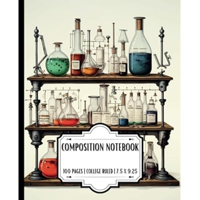 Composition Notebook College Ruled: Vintage Aesthetic Science Lab Tools | Colorful Illustration Cover Art | School/College Student, Office Work, Diary/Journal, Gift | 100 pages | 7.5 x 9.25 inch