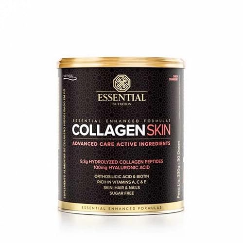 Collagen Skin New 300g - Essential Nutrition - Sabores: Limão Siciliano, Cramberry e Neutro (Cramber