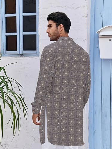 Image of BE ACTIVE Cotton Kurta for Men | Traditional and Classy Design | Indian Kurta | Full Sleeve Kurta