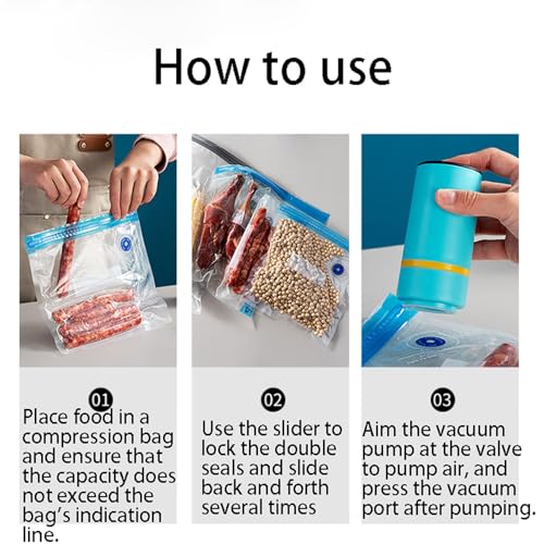 Selladora al vacío de mano recargable e inalámbrica para alimentos secos y húmedos con gran poder 8