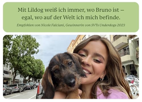 Lildog 2 GPS & Activity Tracker für Hunde | Wasserdicht, leicht, stoßfest | Live-GPS-Tracking & Standortverlauf | Schrittzähler & Aktivitätsmonitor | Hergestellt in Norwegen | Für alle Hunderassen
