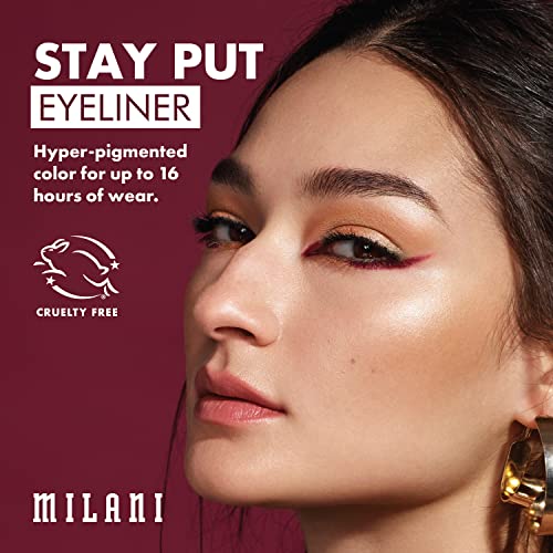 Milani Stay Put Eyeliner - Silver Foxy (0.01 Ounce) Cruelty-Free Self-Sharpening Eye Pencil With Built-In Smudger - Line & Define Eyes With High Pigment Shades For Long-Lasting Wear #TOP2
