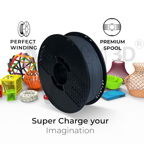 Image of NFIL3D 1KG Net Turbo Finish PLA+ Midnight Grey 3D Printer Filament | Filaments for 3D Printer| 1.75mm| Accuracy + /- 0.015mm | 1000g 3D Filament, 250g Spool, 350g Packaging Weight (Total Weight 1.6KG)