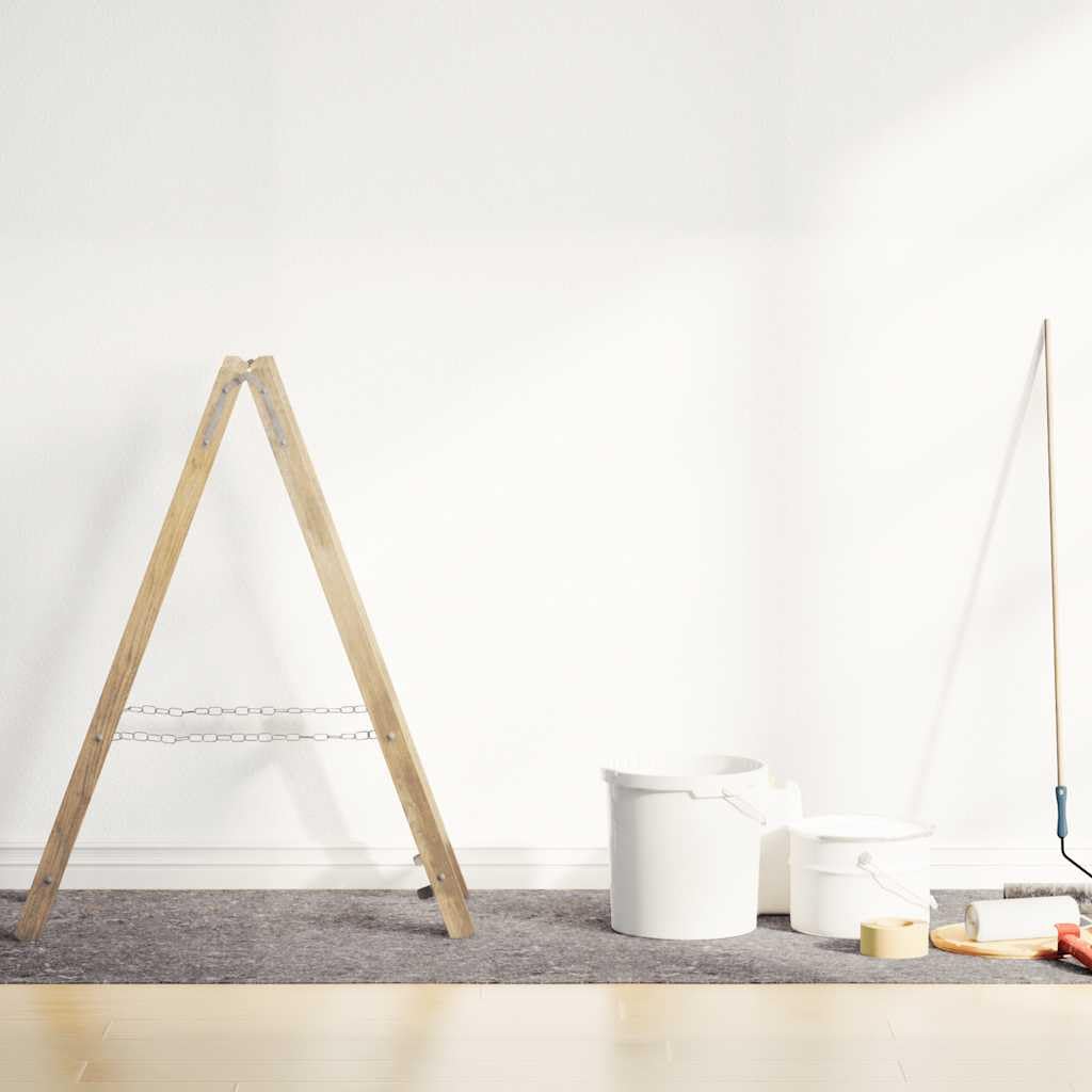 Fieltro antideslizante de 5 m, 180 g/m², color gris, con revestimiento de polietileno, protección de suelo impermeable para renovaciones, mudanzas, suelos duros, laminados, parqué, baldosas