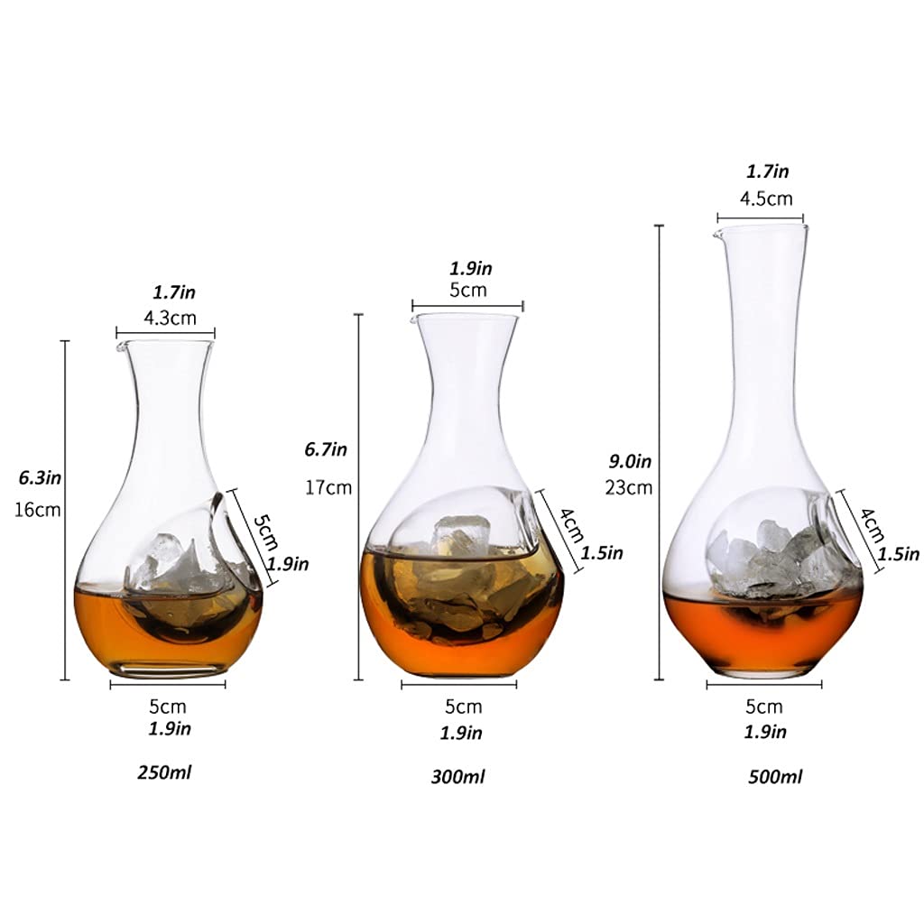 Dekantierer/Wein Dekanter Weinkaraffe Kreativer Dekanter Kristallglas Eis Weingerät Haushalt Eiswein-Jug-Restaurant Wein-Dispenserwein-Utensilien geeignet for Rotwein und Weißwein Weindekanter/Dekanti