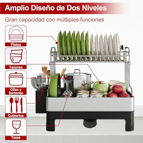 La Mejor Selección de Escurridor de acero inoxidable que Puedes Comprar On-line. 15 escurridor de acero inoxidable marca MAJALiS (3)